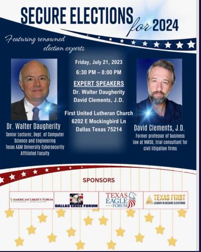 Dallas, Texas - July 21, 2023 - Election Integrity