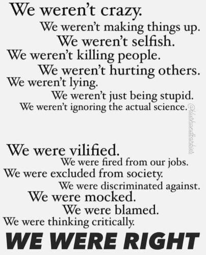 we wernt crazy