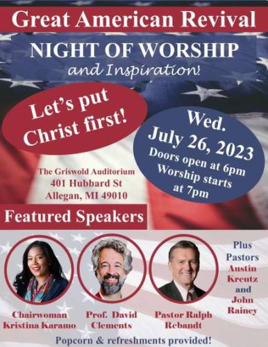 Allegan, Michigan - July 26, 2023 - Great American Revival