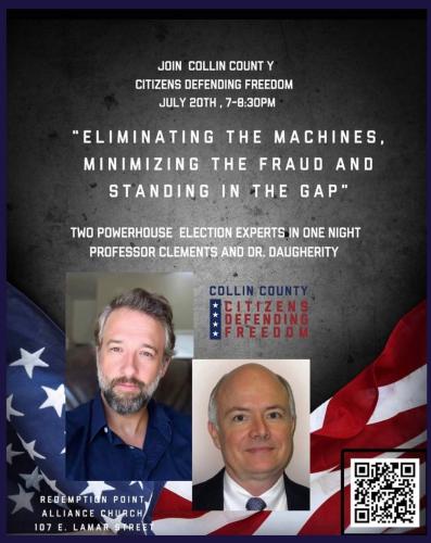 McKinney Texas - July 20, 2023 - Election Integrity Event