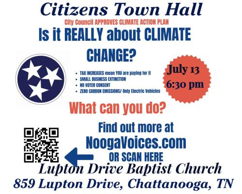 Chattanooga, Tennessee - July 13, 2023 - Citizens Town Hall - Is it Really Climate Change