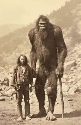 Big Foot -Okie Mountain, AL, Cleburne County, 1883 photo found on a family homestead in a buried mason jar!