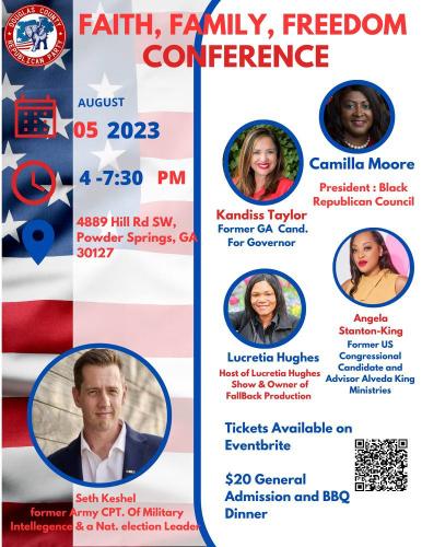 Powder Springs, Georgia - Aug 5, 2023 - Faith, Family, Freedom Conference