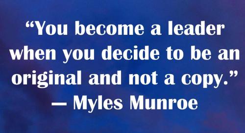 1-Be an Original Leader