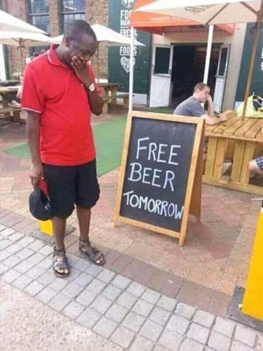 free beer tomorrow