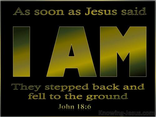 John 18-6 Jesus Said I Am And They All Fell Back black