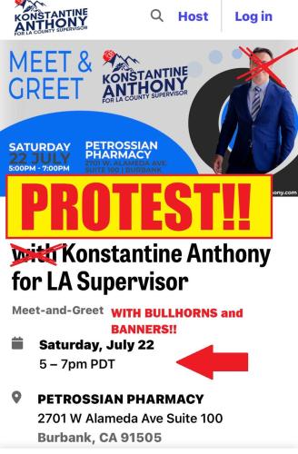Burbank, California - July 22, 2023 - Meet and Greet Kinstantine Anthony for LA Cunty Supervisor