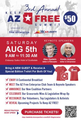 Scottsdale, Arizona - Aug 5, 2023 - Keep Arizona Free Summit