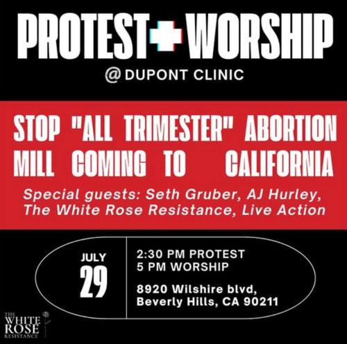 Beverly Hills, California - July 29, 2023 - Protest and Worship