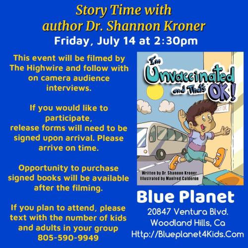 Woodland Hills, California - July 14, 2023 - Story Time with Author Dr. Shannon Kroner