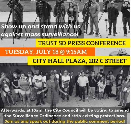 San Diego, California - July 18, 2023 - Trust SD Press Conference