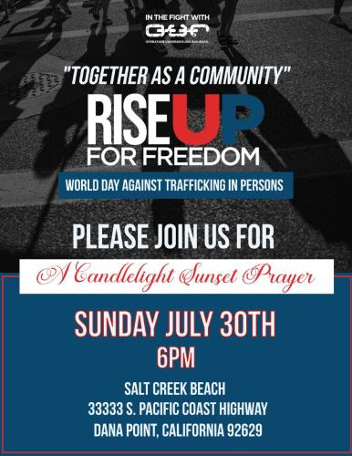 Dana Point, California - July 30, 2023 - Rise Up for Freedom