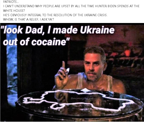 Hunter Ukraine Cocaine