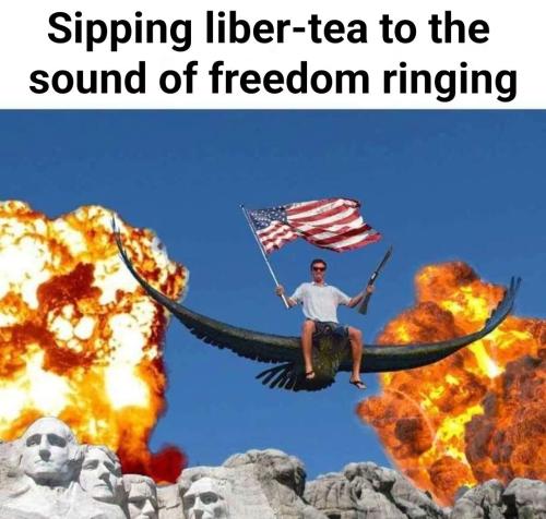 Sipping Liber-tea to the sounds of freedom ringing