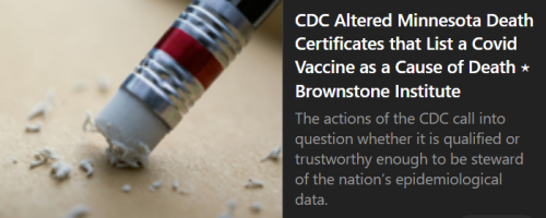 CDC altered death certificates