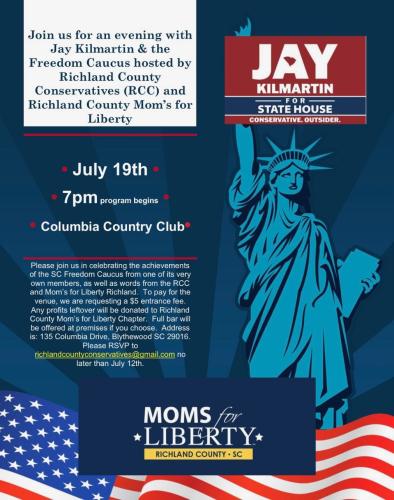 Blythewood, South Carolina - July 19, 2023 - Richland County Conservatives Meeting