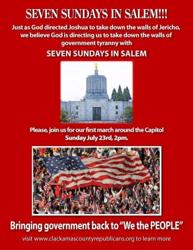 Salem, Oregon - Beginning Jul 23, 2023 - Seven Sundays in Salem