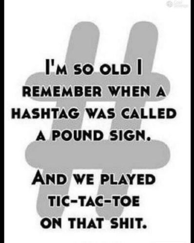 hashtag called a pound sign