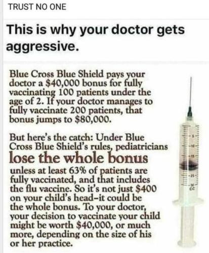 Doctors promoting vax for cash