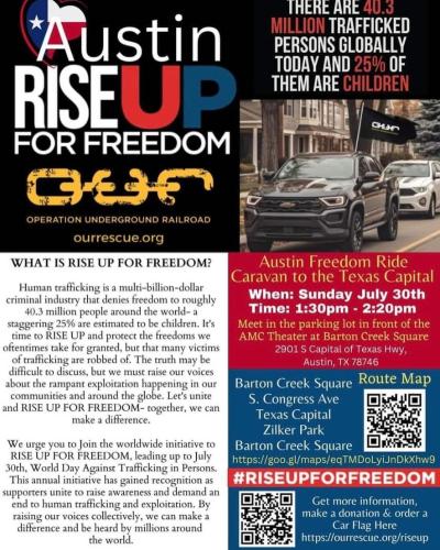 Austin, Texas – July 30, 2023 – Rise Up for Freedom Caravan