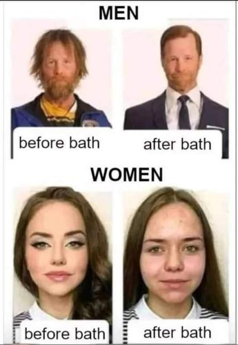 before and after bath