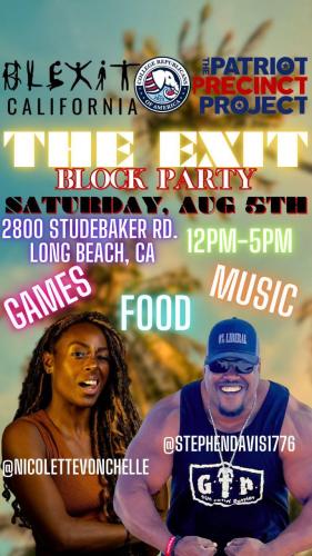 Long Beach, California - Aug 5, 2023 - BLEXIT California - The Exit Block Party