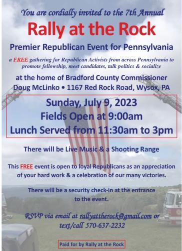 Wysox, Pennsylvania - July 9, 2023 - Rally at the Rock