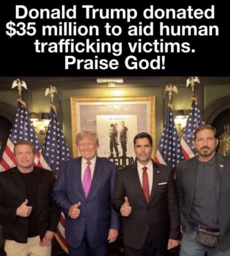 TRUMP DONATED 35 MILLION