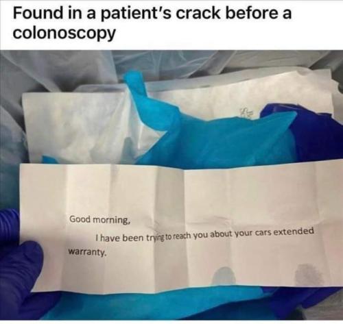 found in a patients crack