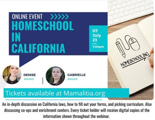 California - Online- July 7, 2023 - Homeschool in California