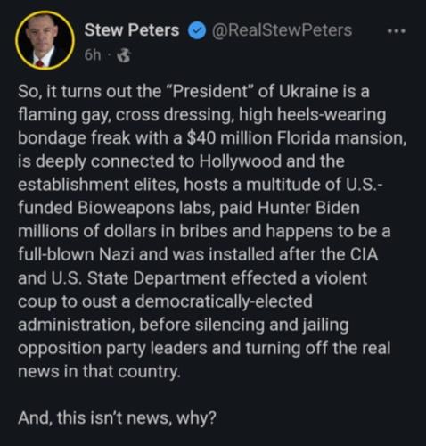 Stew Peters on Zelenskyy