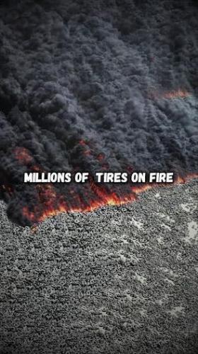millions of tires on fire