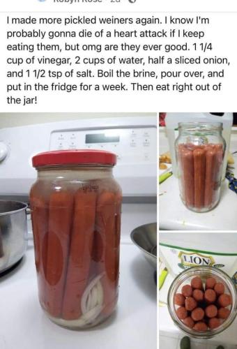 Pickled hot dogs 🥒🌭🥒🌭😋