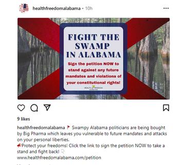 Alabama - Call to Action - Stop Future Mandates - Aug 2023