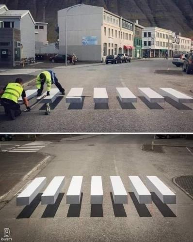 street markings in Denmark
