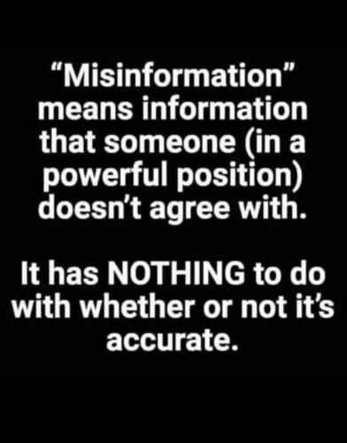misinformation means