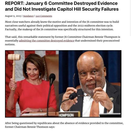 J6 evidence destroyed