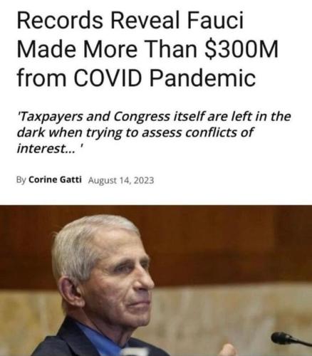 Fauci Covid gains