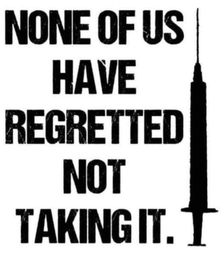 None regret not taking the vaccine