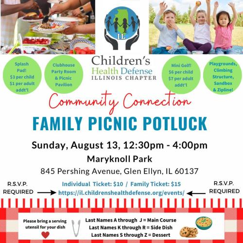 Glen Ellyn, Illinois - Aug 13, 2023 - Community Connections Family Post Luck