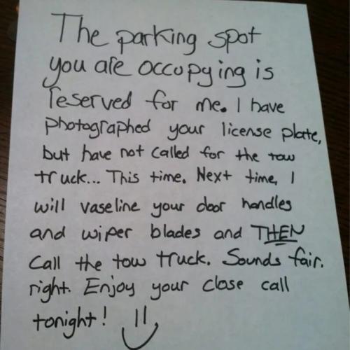 the parking spot