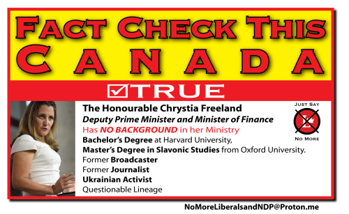 Chrystia Freeland fact check this
