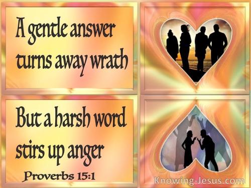 Proverbs 15-1 A Gentle Answer Turns Away Wrath yellow