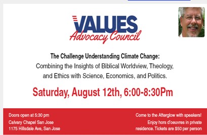 San Jose, California - Aug 12, 2023 - Values Advocacy Council - The Challenge Understanding Climate Change