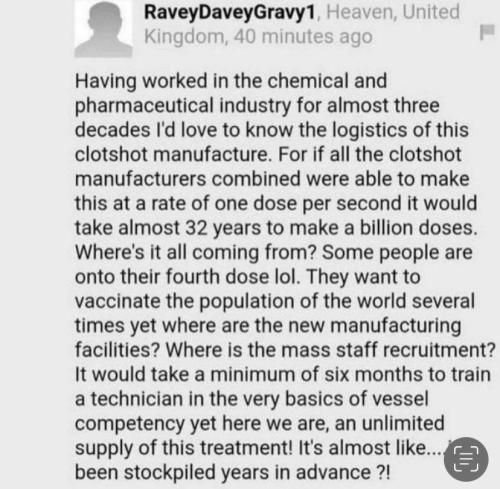 Vax stockpiled years in advance