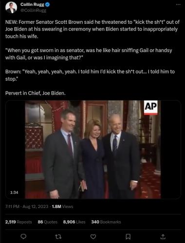 I wish he went in detail SNIFFING china joe was violating and disrespectful