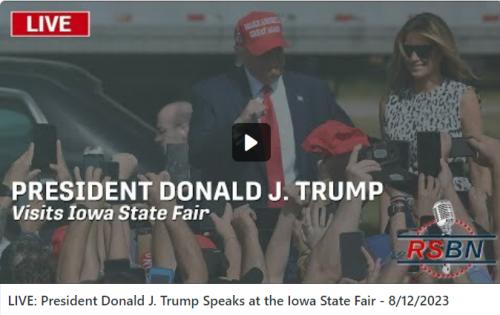 Trump speaks at Iowa state fair