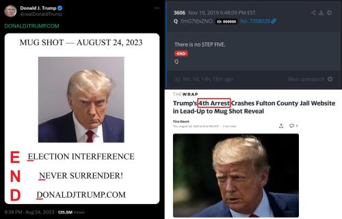 Trump Mug Shot Tweet Comms - END