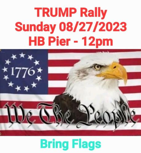 Huntington Beach, California - Aug 27, 2023 - Trump Rally