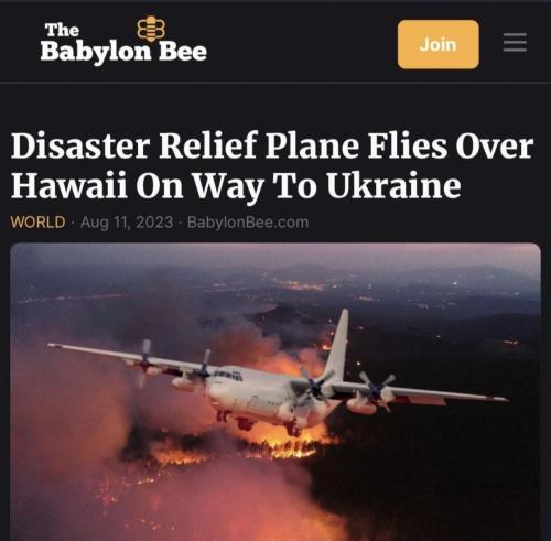 Disaster relief plane